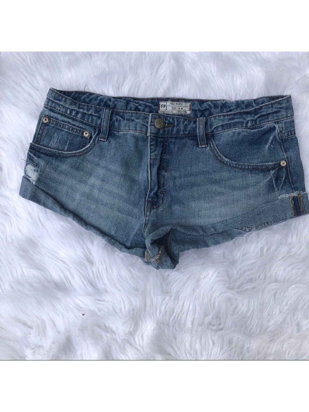 Free People Irreplaceable Distressed Cutoff Shorts - Picture 3 of 7